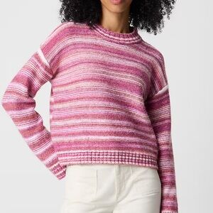 NWT J.Crew Space-dyed Mockneck Pink Sweater Size Large